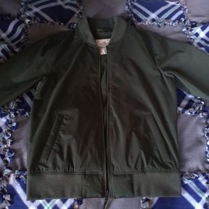 Hollister Lightweight Army Green Bomber Jacket